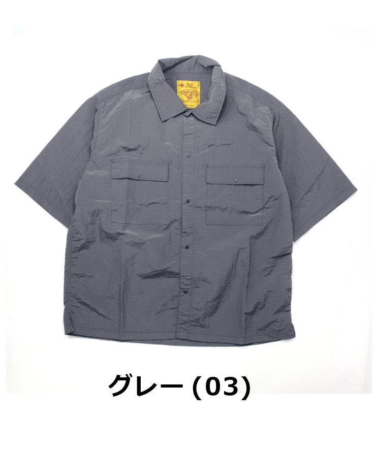 爆買 gym master ジムマスター リップストップナイロンシャツ 半袖シャツ メンズ 大きいサイズ G533711 | gym master | 01