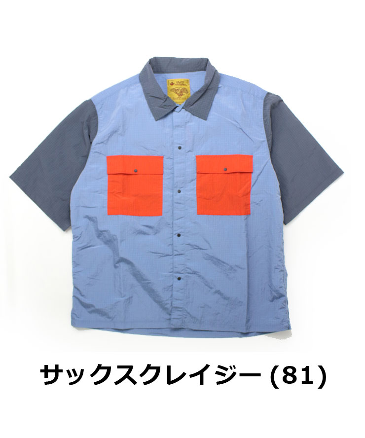 爆買 gym master ジムマスター リップストップナイロンシャツ 半袖シャツ メンズ 大きいサイズ G533711 | gym master | 06