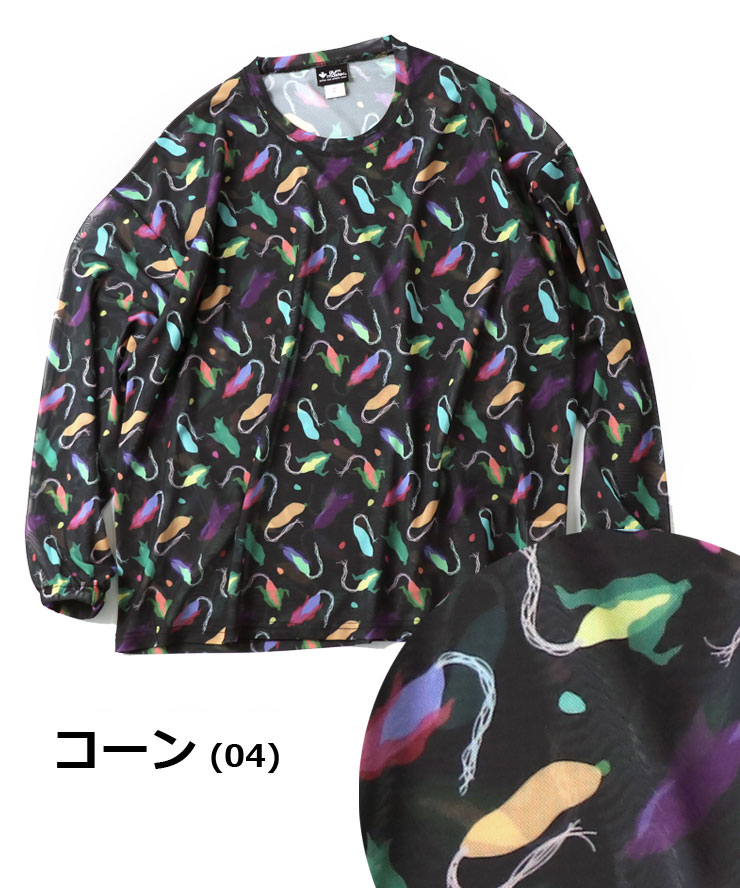 速乾 長袖 tシャツ レディース メンズ かわいい メッシュ gym master ジムマスター ハッピーペイント メッシュ ロンTee G533773 / 返品・交換不可 | gym master | 04