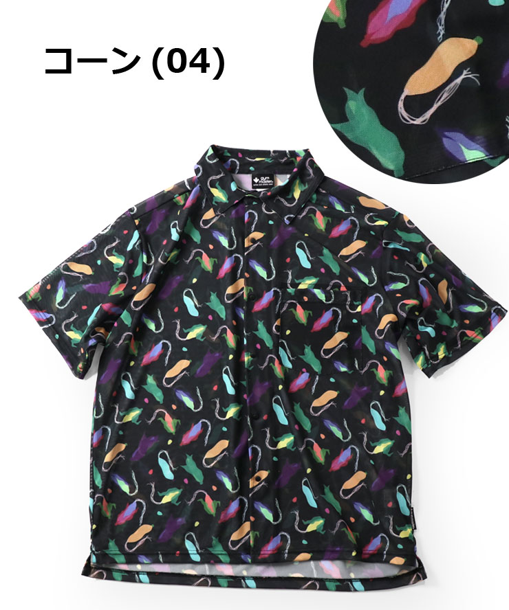 爆買 半袖シャツ 大きいサイズ かわいい メッシュ 速乾 gym master ジムマスター ハッピーペイントメッシュシャツ G533774 | gym master | 04