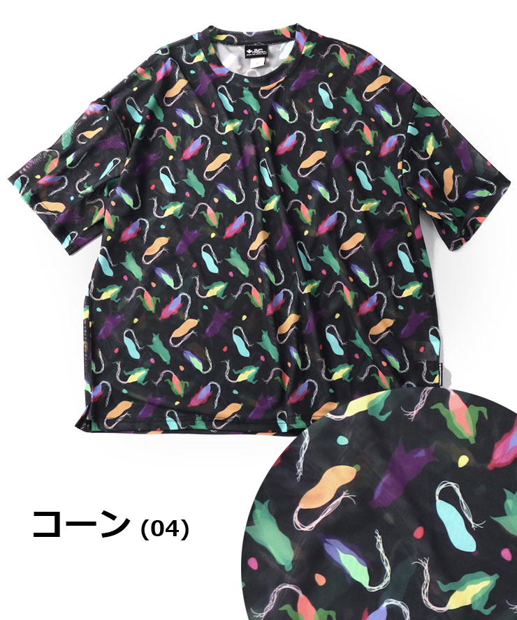 半袖 メンズ レディース 大きいサイズ かわいい メッシュ 速乾 gym master ジムマスター ハッピーペイント メッシュ Tee G533775 / 返品・交換不可 | gym master | 03