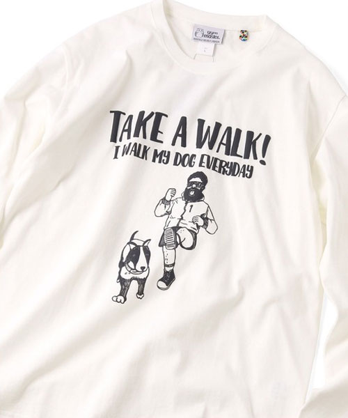 gym master ジムマスター 7.4oz ロンTee love my self G621745 刺繍 AKE A WALK G621746 プリント カットソー トップス | gym master | 06