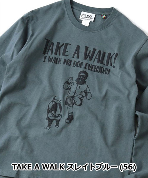 gym master ジムマスター 7.4oz ロンTee love my self G621745 刺繍 AKE A WALK G621746 プリント カットソー トップス | gym master | 10