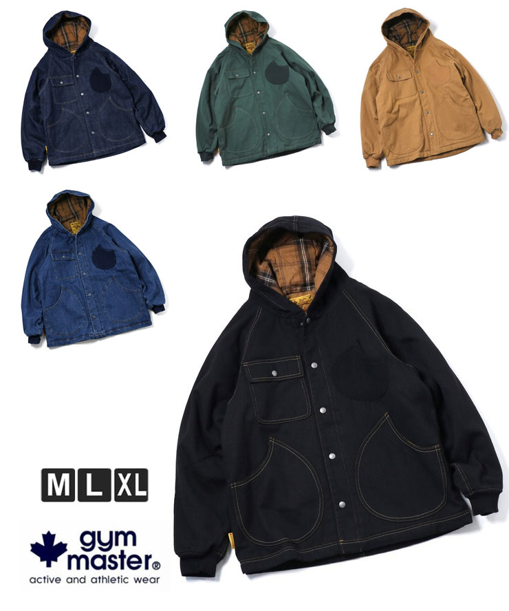 gym master（ジムマスター） 中ワタデニム カツラギフードジャケット