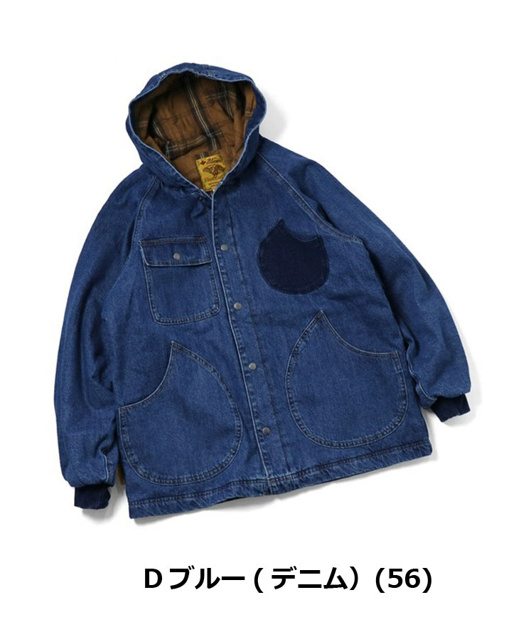 gym master ジムマスター 中ワタデニム カツラギフードジャケット G621767 メンズ レディース デニムジャケット 秋 冬 秋冬 | gym master | 04