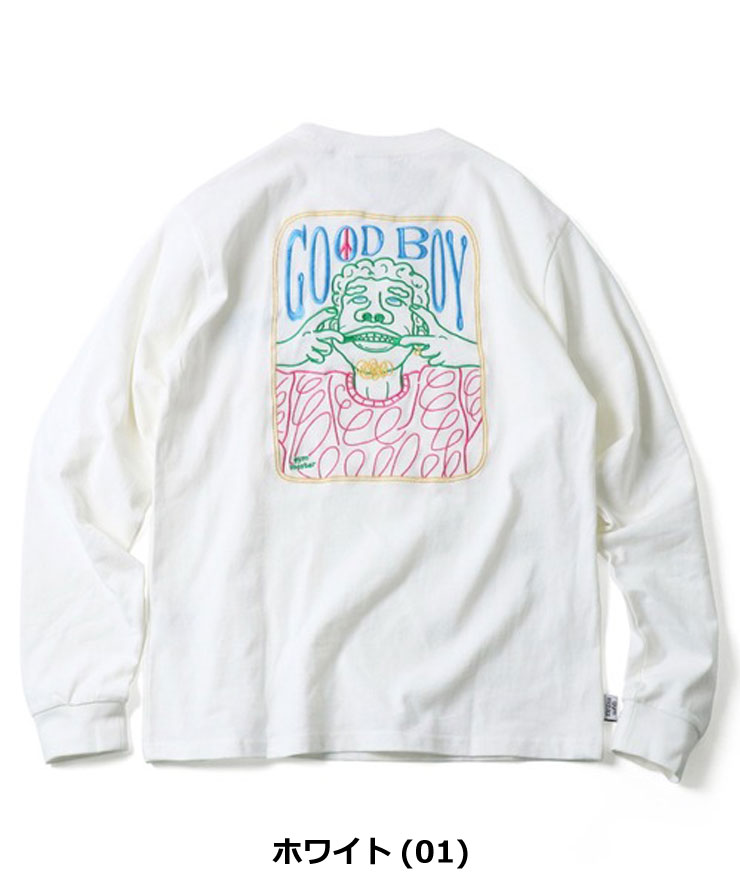 gym master ジムマスター ロンT メンズ 7.4oz ヘビーウェイト 長袖Tシャツ GOOD BOY 刺繍 カジュアル アウトドア 春 秋 G621769 | gym master | 01