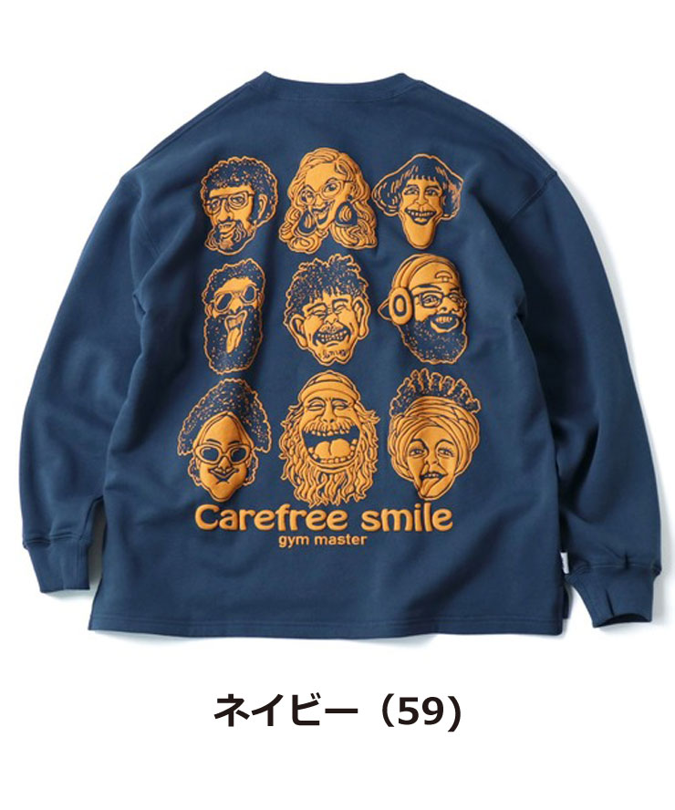 gym master ジムマスター 10.3oz carefree smile スウェットビッグTee G621780 メンズ レディース スウェット トレーナー | gym master | 06