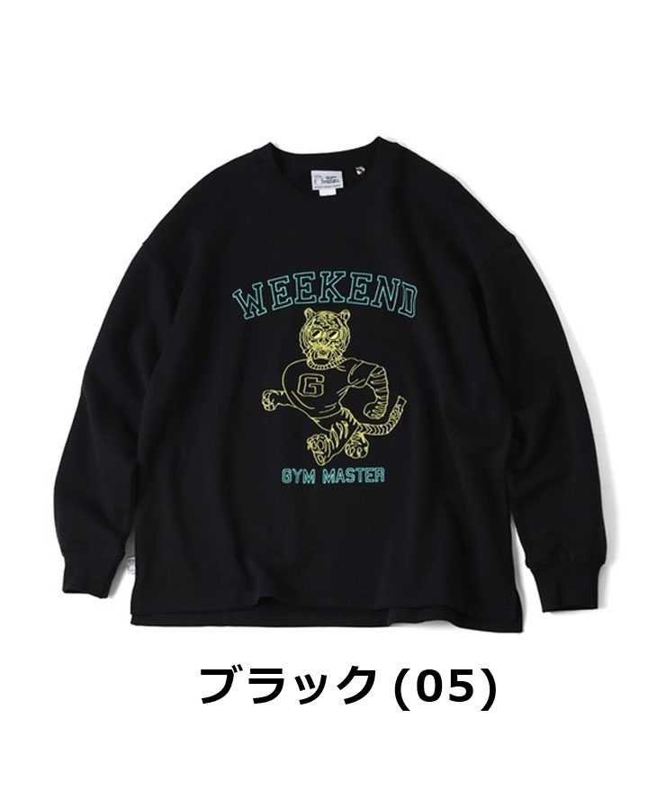 gym master ジムマスター 10.3oz WEEKEND 刺繍スウェットビッグTEE G621782 メンズ レディース スウェット トレーナー | gym master | 02