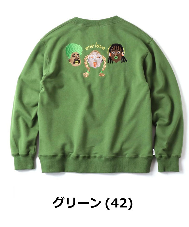 gym master ジムマスター 10.3oz one love 刺繍スウェットシャツ G621787 メンズ レディース スウェット トレーナー | gym master | 04