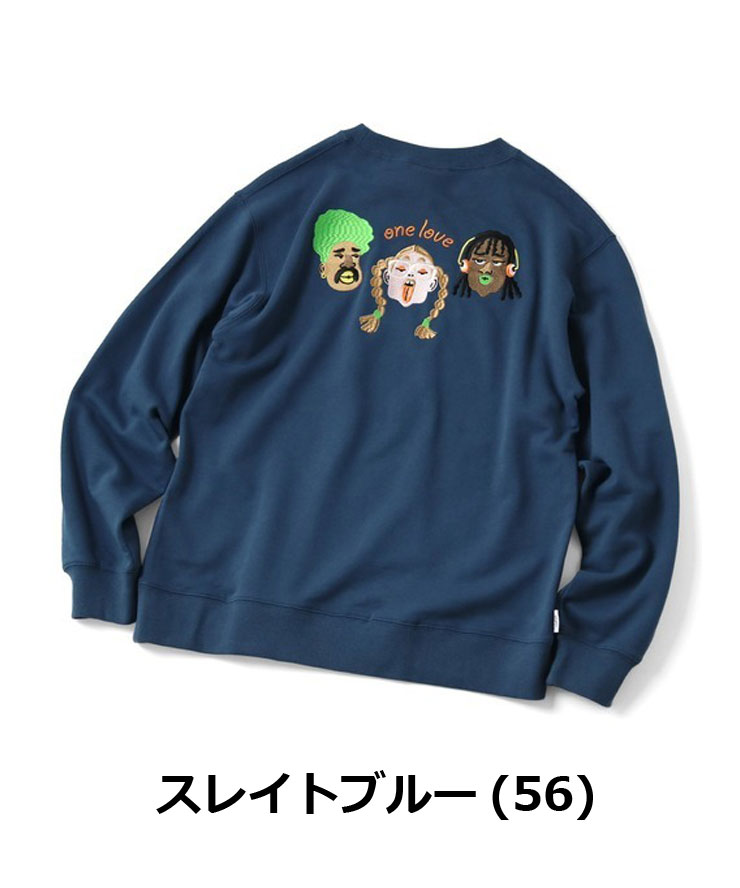 gym master ジムマスター 10.3oz one love 刺繍スウェットシャツ G621787 メンズ レディース スウェット トレーナー 秋 冬 秋冬 | gym master | 03