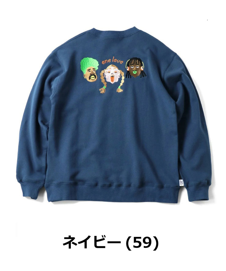 gym master ジムマスター 10.3oz one love 刺繍スウェットシャツ G621787 メンズ レディース スウェット トレーナー | gym master | 05