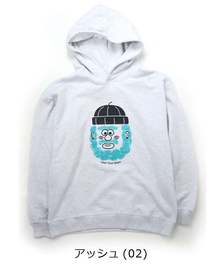 gym master ジムマスター 10.3oz open your heart スウェットプルパーカー G621789 綿100% フード フーディー | gym master | 01