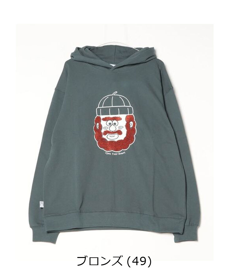 gym master ジムマスター 10.3oz open your heart スウェットプルパーカー G621789 綿100% フード フーディー | gym master | 04