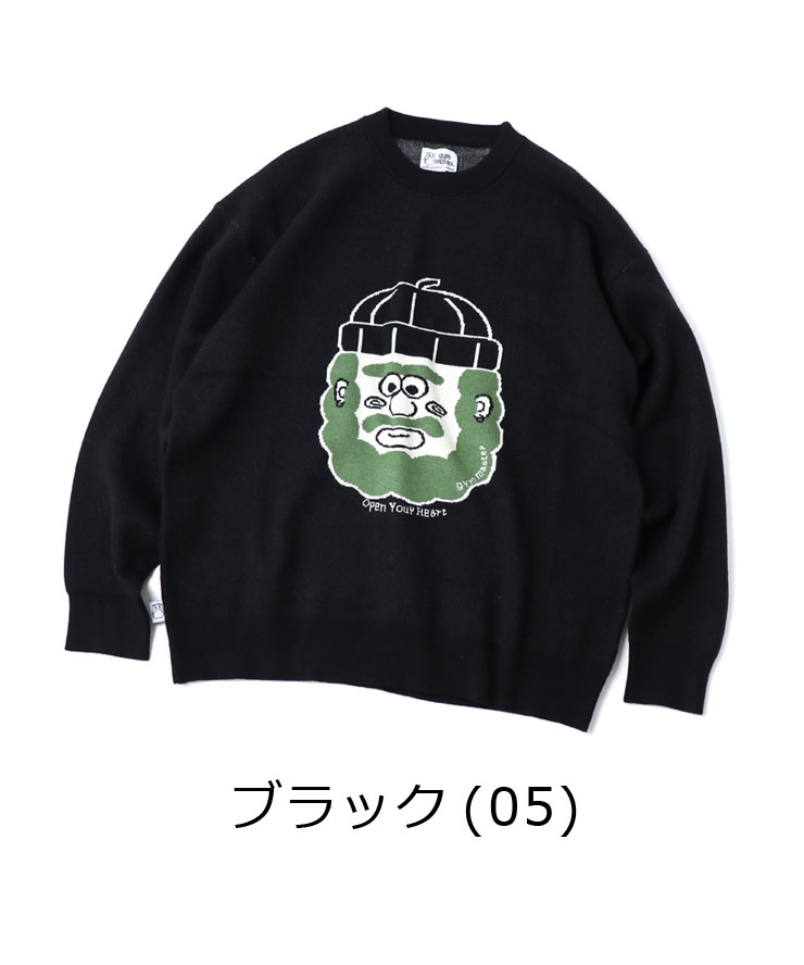 gym master（ジムマスター） ジャガードニットOpenYourHeartクルー