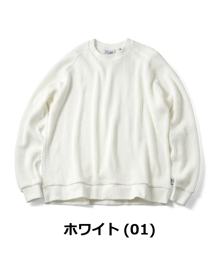 gym master ジムマスター 12oz ヘビーワッフルクルーネック メンズ レディース G633721 ロンT カットソー トップス サーマル メンズ ワッフル | gym master | 01