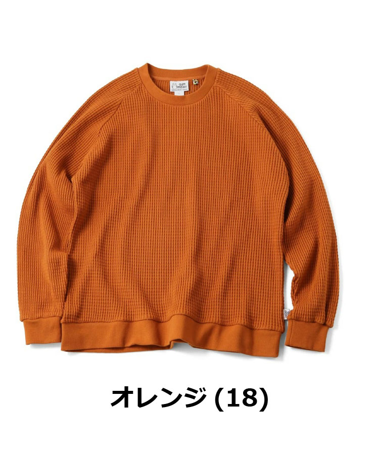 gym master ジムマスター 12oz ヘビーワッフルクルーネック メンズ レディース G633721 ロンT カットソー トップス サーマル メンズ ワッフル | gym master | 04