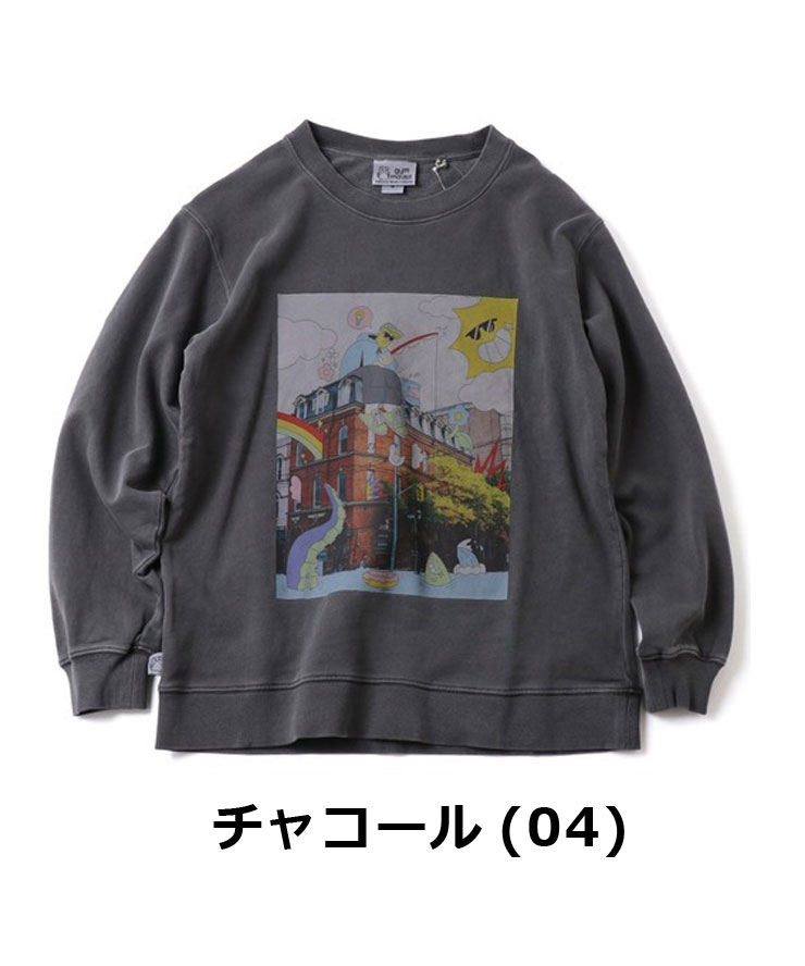 gym master ジムマスター 9.4oz ピグメントレスラースウェットシャツ G633741 メンズ レディース スウェット トレーナー | gym master | 01