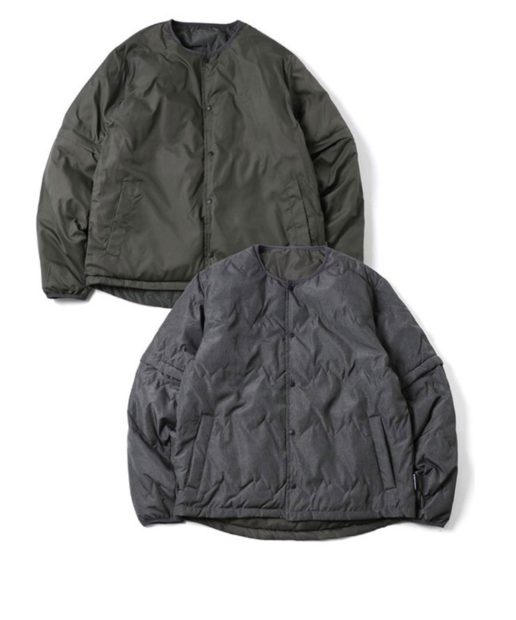 gym master ジムマスター リバーシブル マウンテンキルトノーカラージャケット G633743  メンズ レディース アウター ジャケット 半袖  秋 冬 秋冬 | gym master | 01