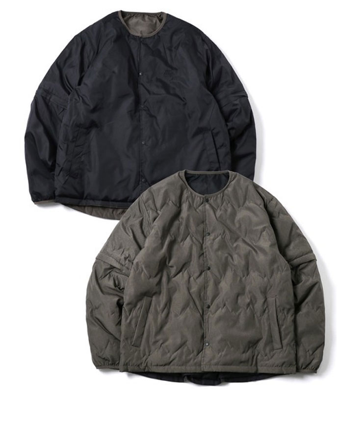 gym master ジムマスター リバーシブル マウンテンキルトノーカラージャケット G633743  メンズ レディース アウター ジャケット 半袖  秋 冬 秋冬 | gym master | 02