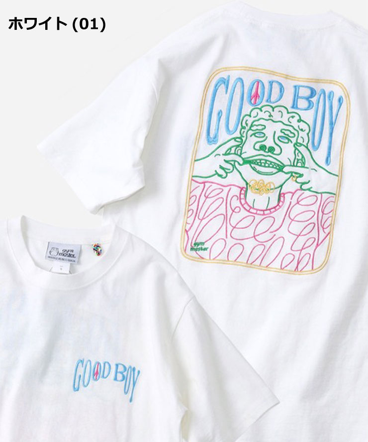 爆買 / gym master ジムマスター Tシャツ メンズ 半袖 7.4oz GOOD BOY 刺繍Tee G721706 春夏 厚手 刺繍Tシャツ コットン カジュアル アウトドア | gym master | 01