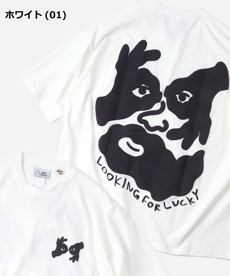 爆買 / gym master ジムマスター Tシャツ 半袖 7.4oz LOOKING FOR LUCKY ビッグTee G721708 ビッグTシャツ オーバーサイズ 厚手 プリントTシャツ | gym master | 01