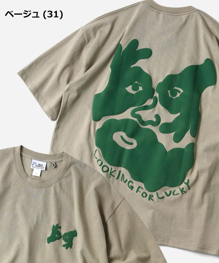 爆買 / gym master ジムマスター Tシャツ 半袖 7.4oz LOOKING FOR LUCKY ビッグTee G721708 ビッグTシャツ オーバーサイズ 厚手 プリントTシャツ | gym master | 04