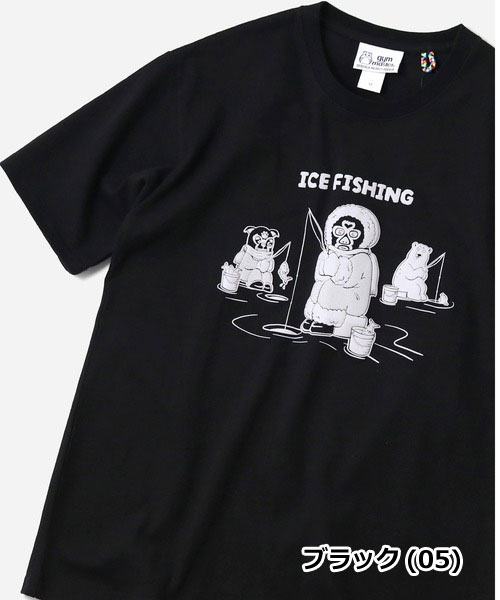 gym master ジムマスター 7.4oz ICE FISHING Tee G721791 メンズ 半袖 Tシャツ 春夏 ヘビーウェイト 厚手 プリントTシャツ コットン カジュアル アウトドア | gym master | 02