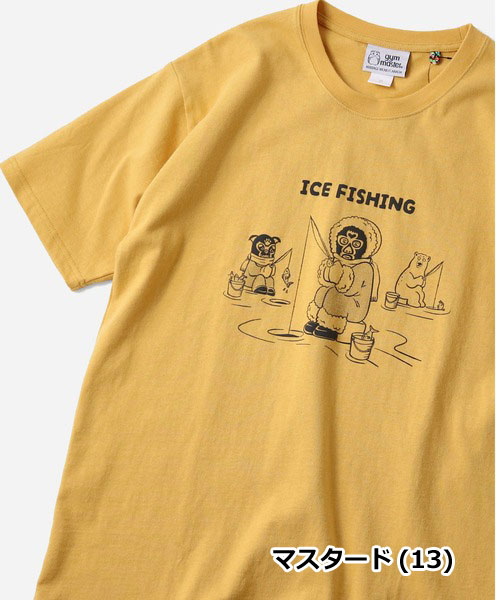 gym master ジムマスター 7.4oz ICE FISHING Tee G721791 メンズ 半袖 Tシャツ 春夏 ヘビーウェイト 厚手 プリントTシャツ コットン カジュアル アウトドア | gym master | 03