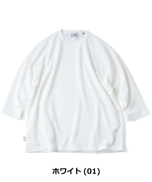 gym master ジムマスター Tシャツ メンズ 7.2oz ドライワッフル 8分袖 七分袖 無地 吸汗速乾 サーマル カットソー G733717 春 夏 秋 カジュアル | gym master | 01