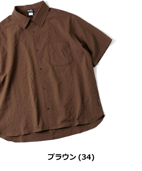 gym master ジムマスター 半袖シャツ メンズ 夏 シアサッカー 涼しい 軽量 スナップボタン カジュアル アウトドア 薄手 G733720 | gym master | 03