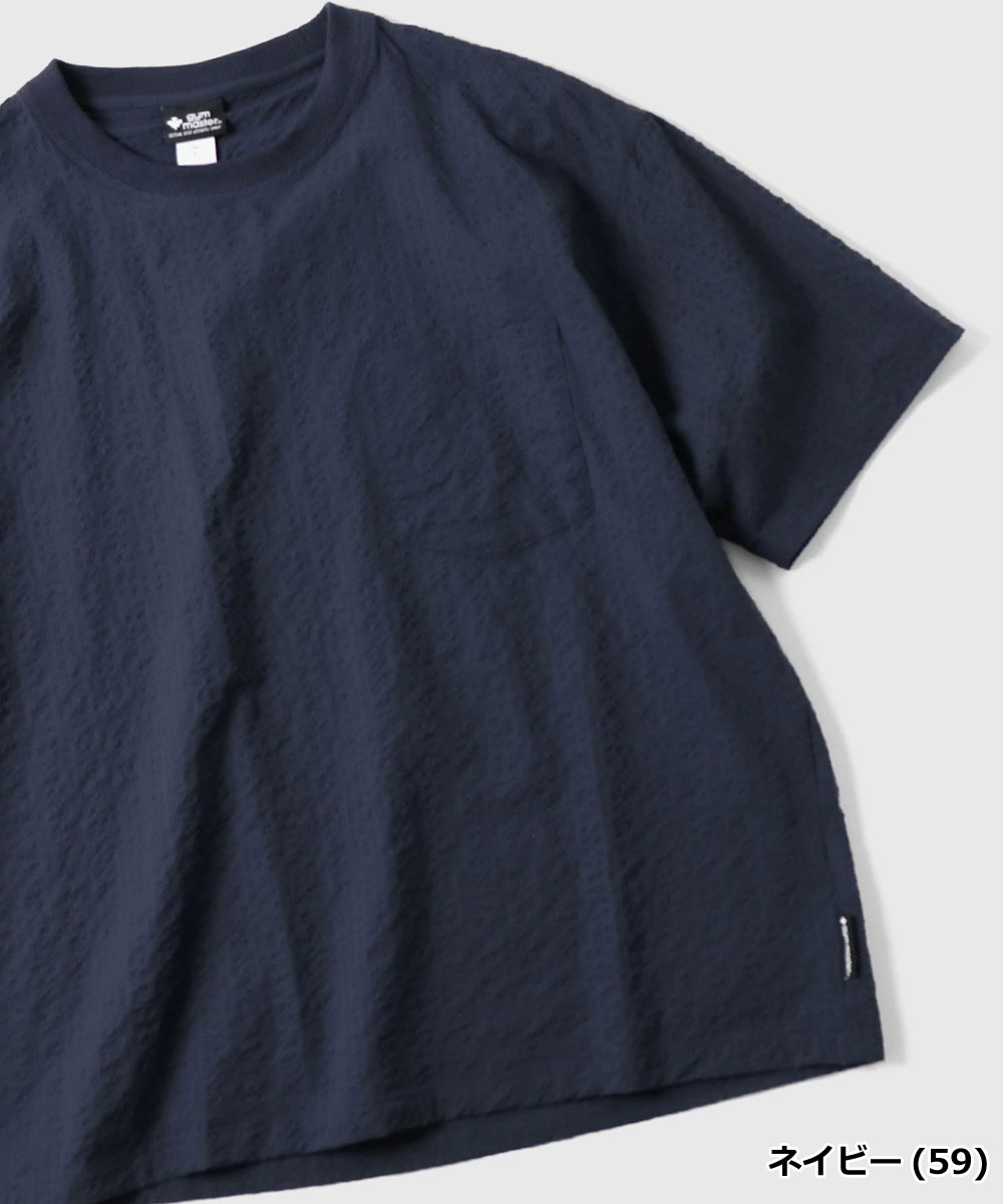 爆買 / gym master ジムマスター Tシャツ メンズ 半袖 UL-シアサッカー TEE G733721 春夏 吸水速乾 軽量 シアサッカー ドライTシャツ アウトドア | gym master | 05