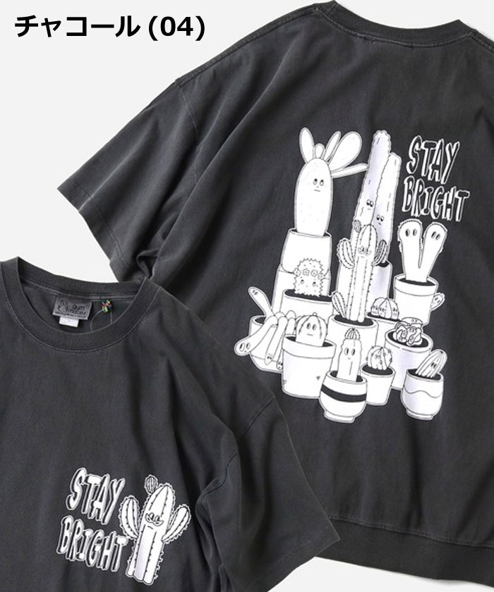 爆買 / gym master ジムマスター Tシャツ 半袖 6.2oz ピグメント サボテン ビッグTee G733782 オーバーサイズ プリントTシャツ ピグメント加工 カジュアル | gym master | 02