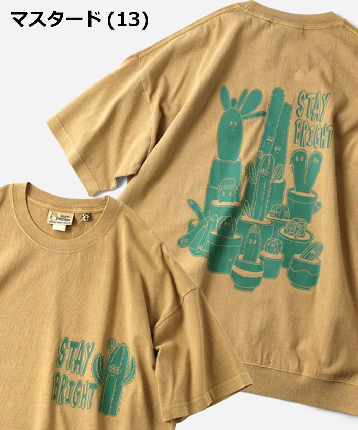 爆買 / gym master ジムマスター Tシャツ 半袖 6.2oz ピグメント サボテン ビッグTee G733782 オーバーサイズ プリントTシャツ ピグメント加工 カジュアル | gym master | 03