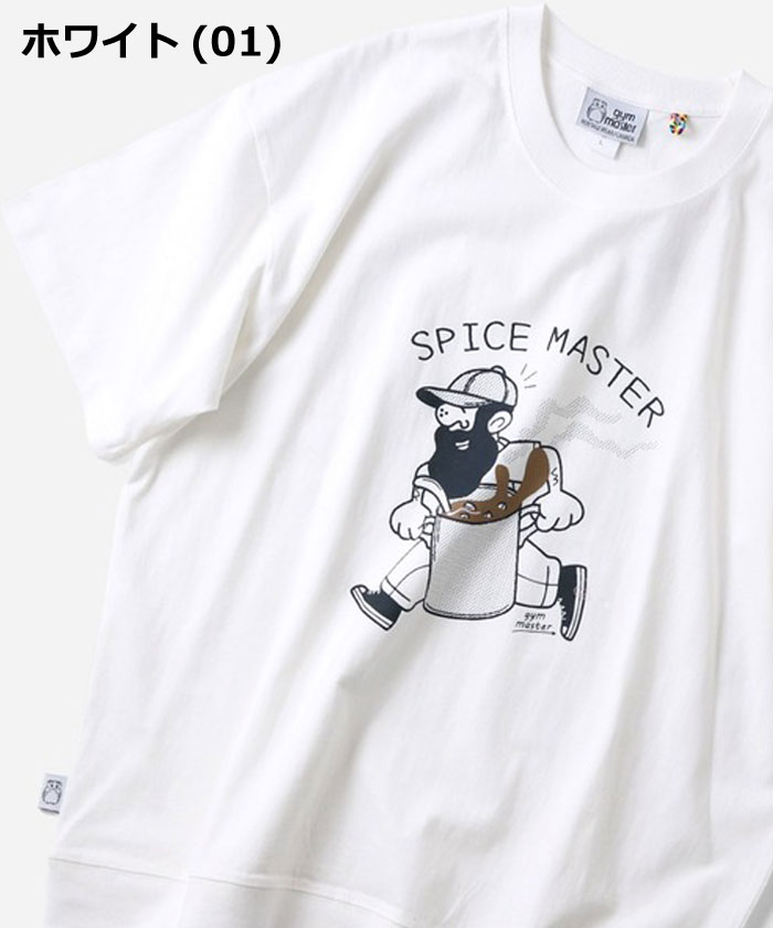 爆買 / gym master ジムマスター Tシャツ 半袖 6.2oz ピグメント SPICE MASTER ビッグTee G733783 オーバーサイズ プリントTシャツ ピグメント加工 カジュアル | gym master | 01
