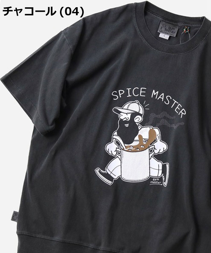 爆買 / gym master ジムマスター Tシャツ 半袖 6.2oz ピグメント SPICE MASTER ビッグTee G733783 オーバーサイズ プリントTシャツ ピグメント加工 カジュアル | gym master | 02