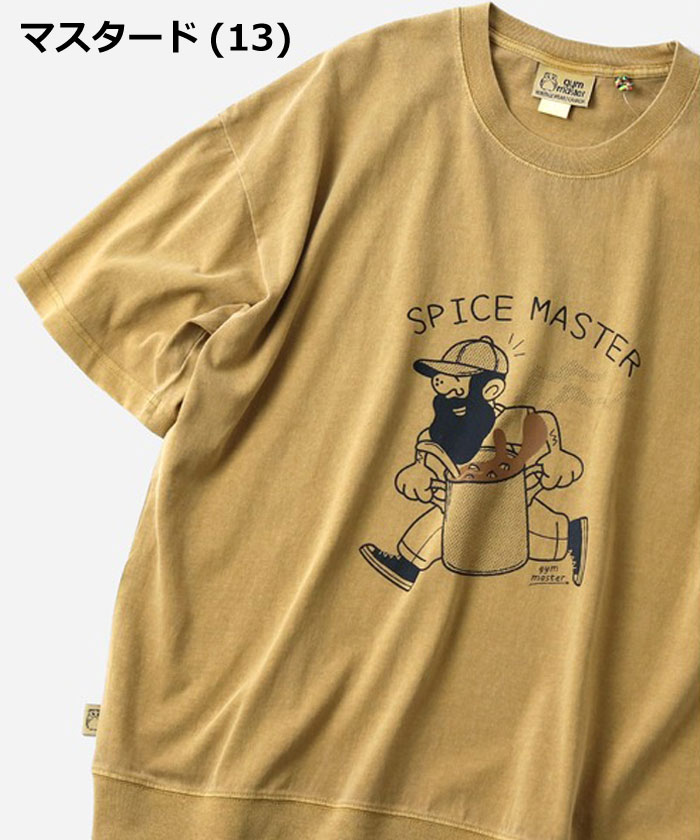 爆買 / gym master ジムマスター Tシャツ 半袖 6.2oz ピグメント SPICE MASTER ビッグTee G733783 オーバーサイズ プリントTシャツ ピグメント加工 カジュアル | gym master | 03