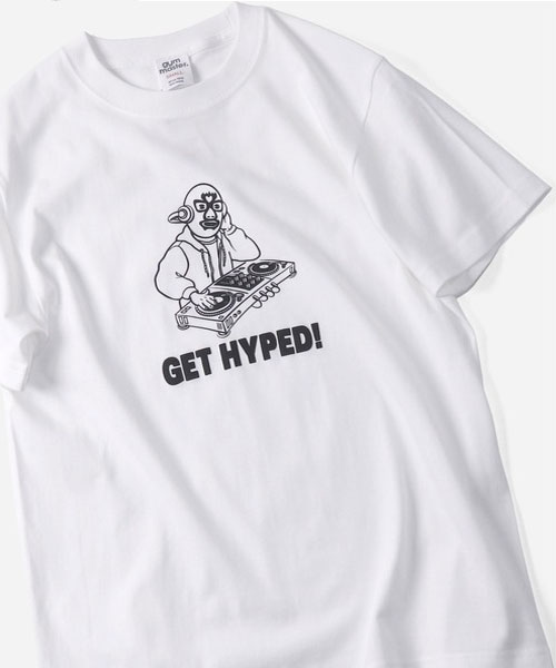 ジムマスター Tシャツ 覆面 メンズ gym master GET HYPED TEE 半袖 5.6oz プリントTシャツ コットン 春夏 G751770 | gym master | 01