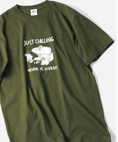 gym master ジムマスター Tシャツ メンズ 半袖 5.6oz JUST CHILLING TEE G751771 春夏 プリントTシャツ コットン カジュアル アウトドア | gym master | 04