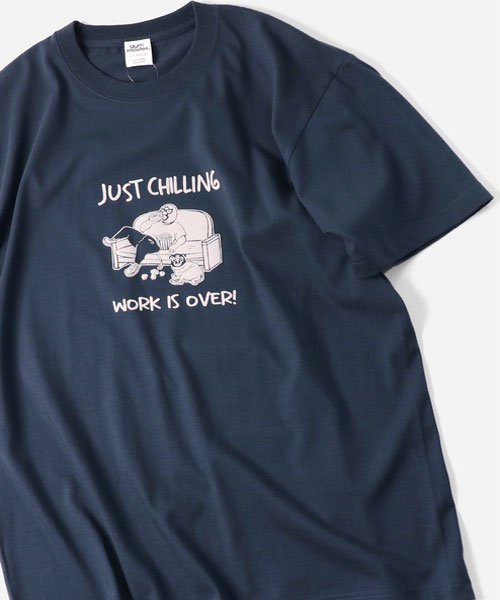 gym master ジムマスター Tシャツ メンズ 半袖 5.6oz JUST CHILLING TEE G751771 春夏 プリントTシャツ コットン カジュアル アウトドア | gym master | 05
