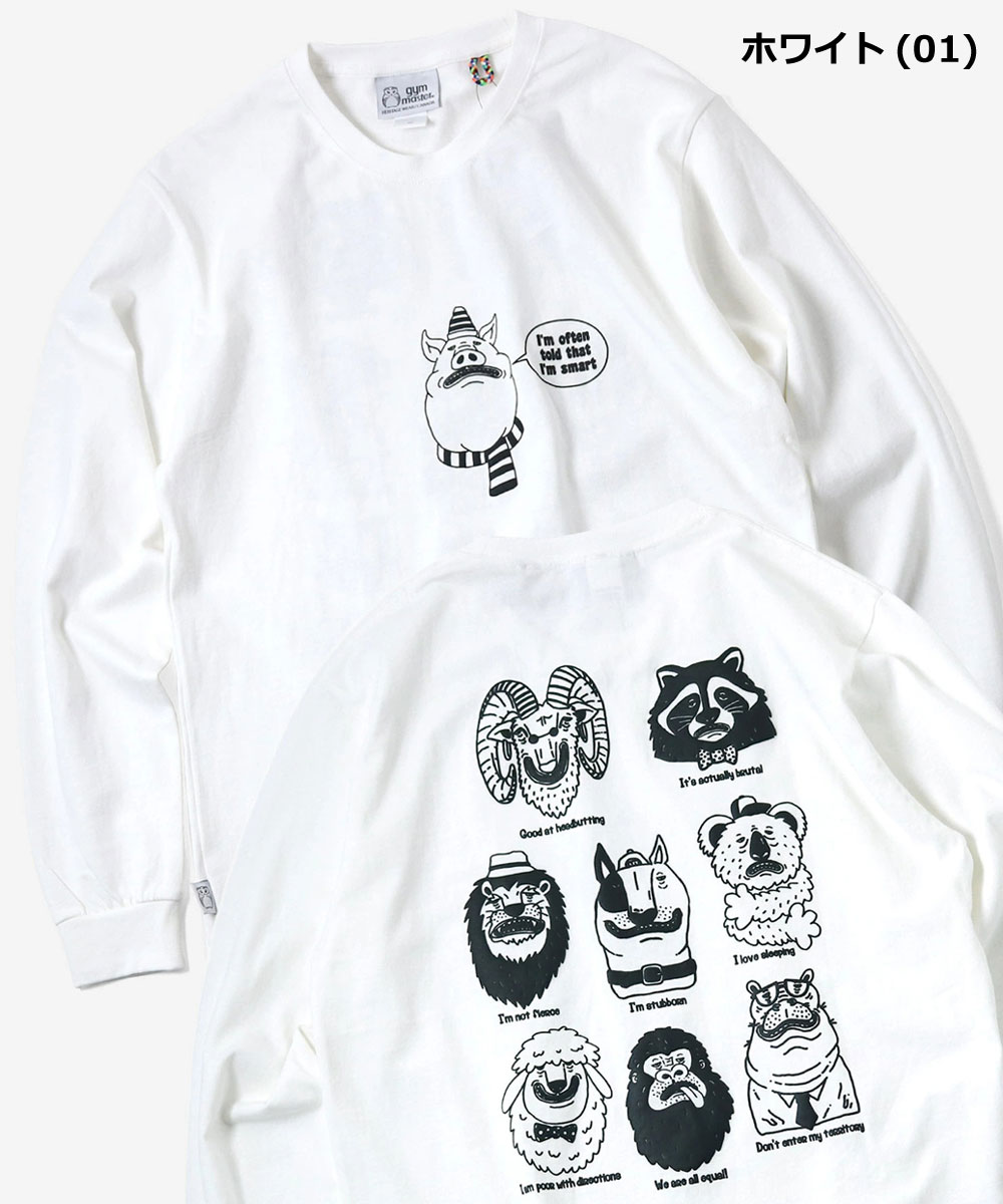 gym master ジムマスター 7.4oz My habits ロンTEE G821712 メンズ レディース 長袖 Tシャツ ロンT ヘビーウェイト プリントTシャツ 綿100％ | gym master | 01