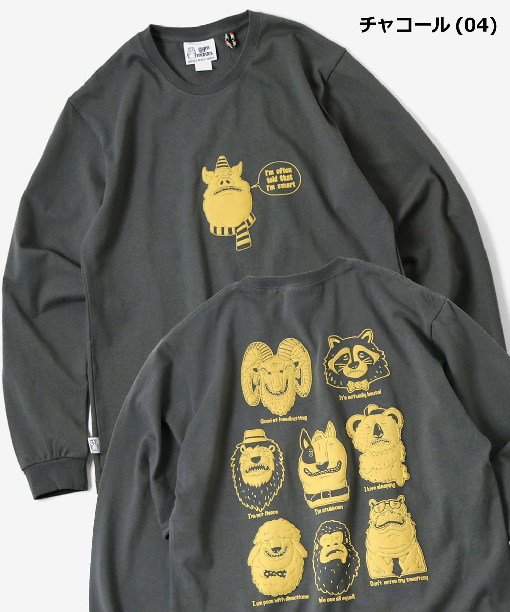 gym master ジムマスター 7.4oz My habits ロンTEE G821712 メンズ レディース 長袖 Tシャツ ロンT ヘビーウェイト プリントTシャツ 綿100％ | gym master | 02