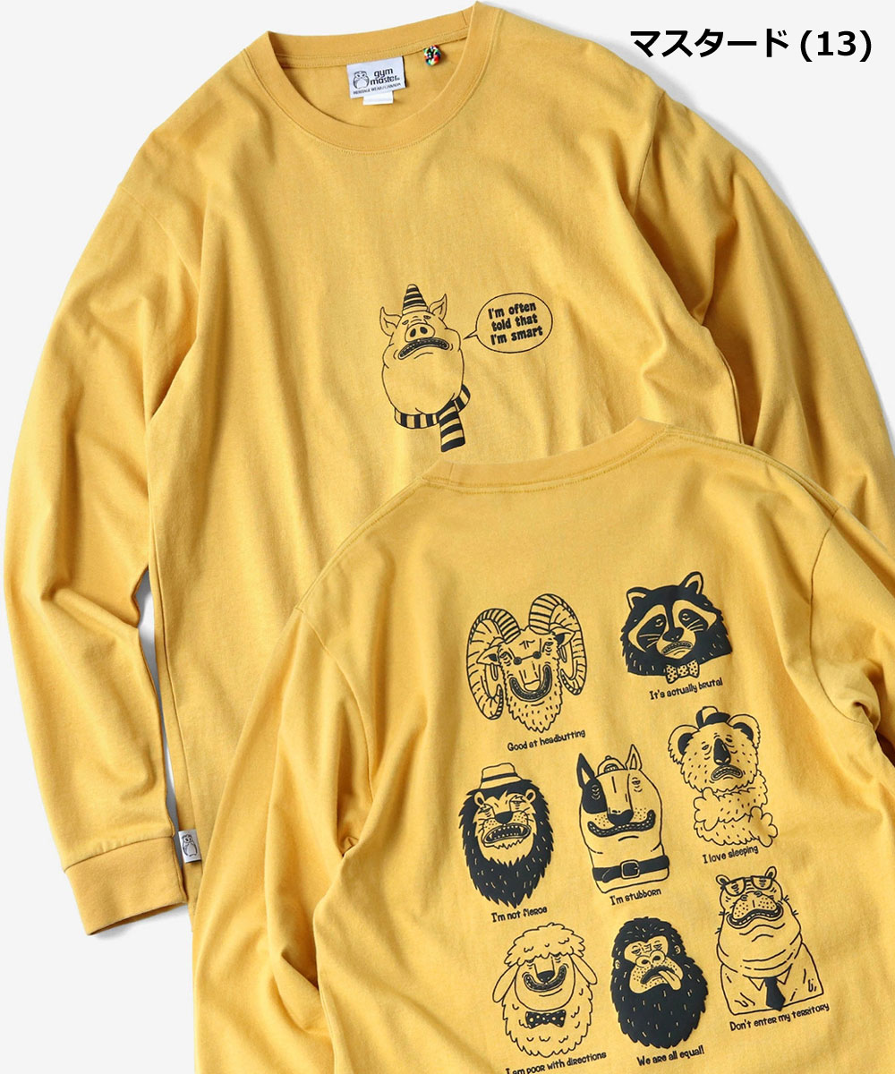 gym master ジムマスター 7.4oz My habits ロンTEE G821712 メンズ レディース 長袖 Tシャツ ロンT ヘビーウェイト プリントTシャツ 綿100％ | gym master | 03