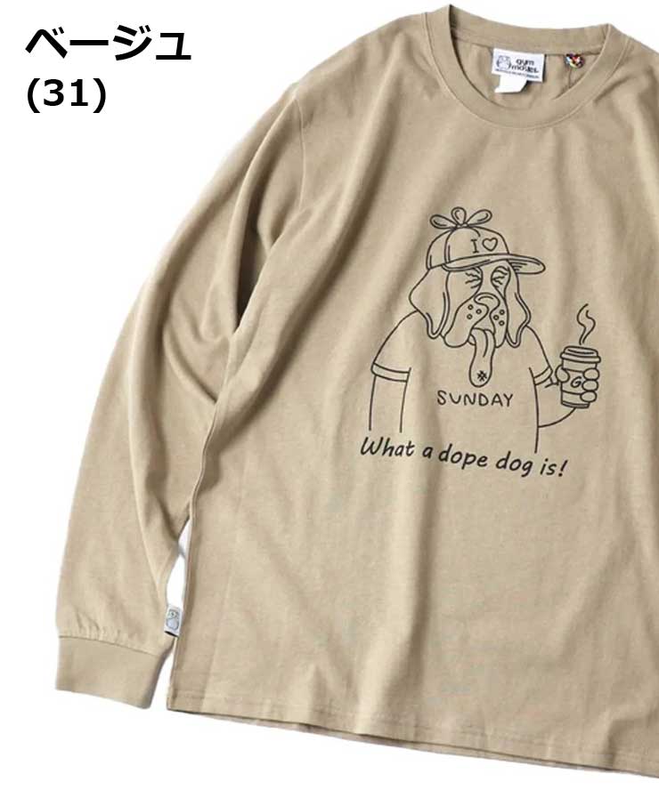 gym master ジムマスター 7.4oz What a dope dog is! ロンTEE G821713 メンズ レディース 長袖 Tシャツ ロンT 犬 ドッグ 刺繍 ヘビーウェイト 綿100％ | gym master | 03