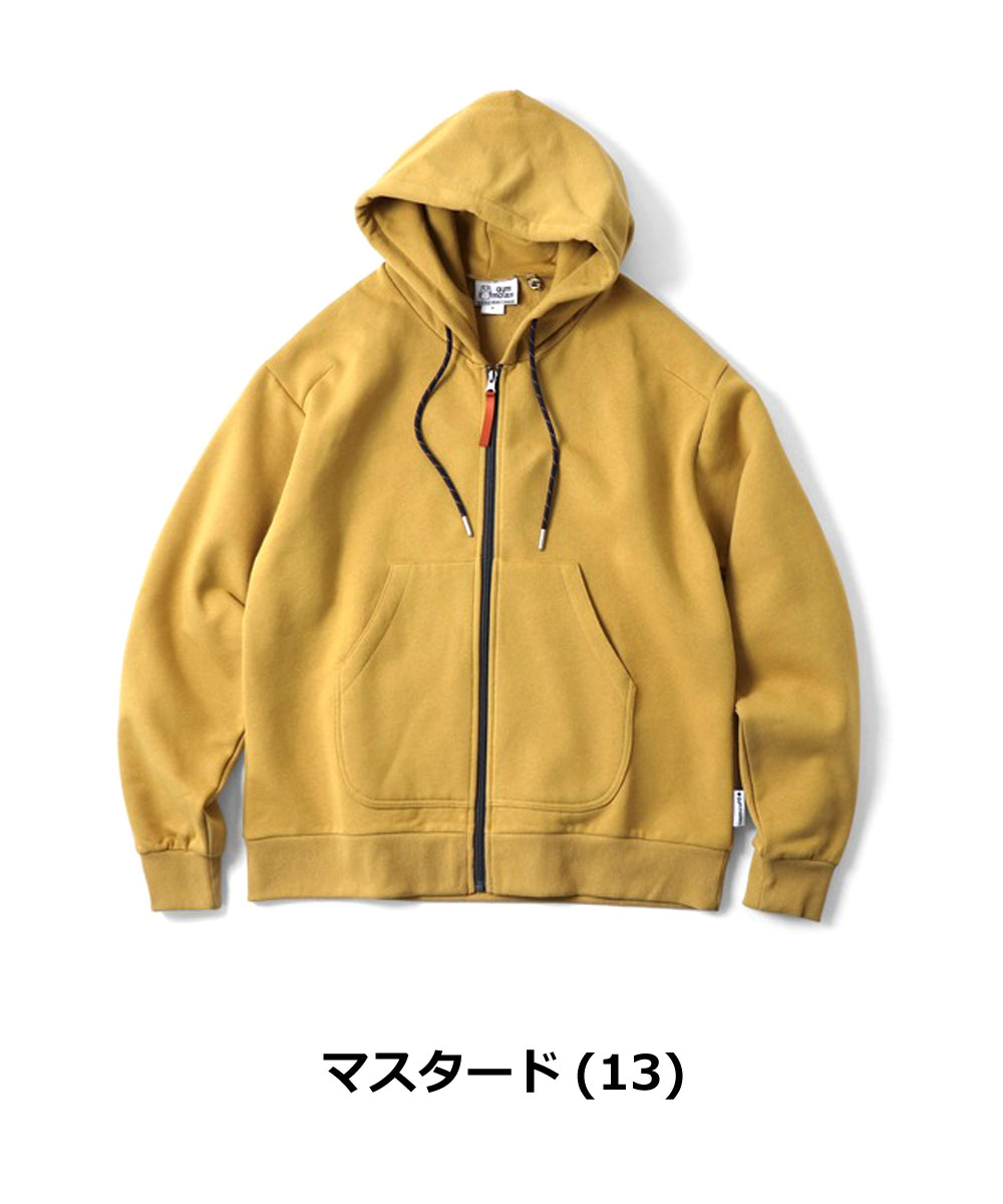 gym master ジムマスター 12oz ヘビー裏起毛スウェット ジップパーカー G833738 メンズ レディース パーカー フルジップ 裏起毛 ヘビーウェイト 防寒 暖かい | gym master | 04