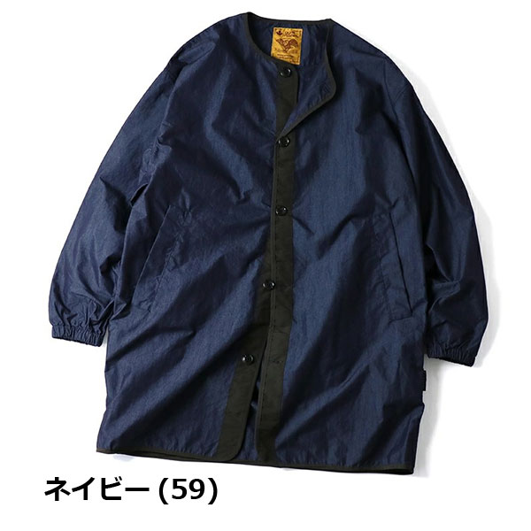 ジムマスター アウター メンズ 春夏 ジャケット コート 春 gym master ロクヨンクロス ノーカラー コート G933661 | gym master | 05