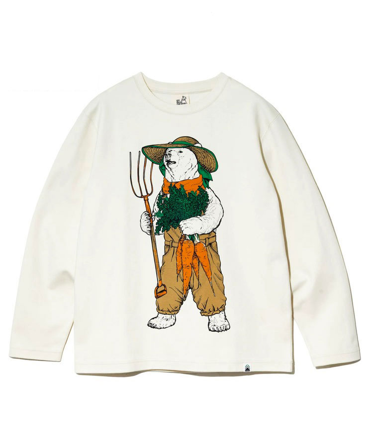 go slow caravan ゴースローキャラバン PIECLEXモックロディファーマークマロングスリーブ 359301 メンズ レディース シロクマ 白くま 秋 冬 秋冬 | go slow caravan | 01