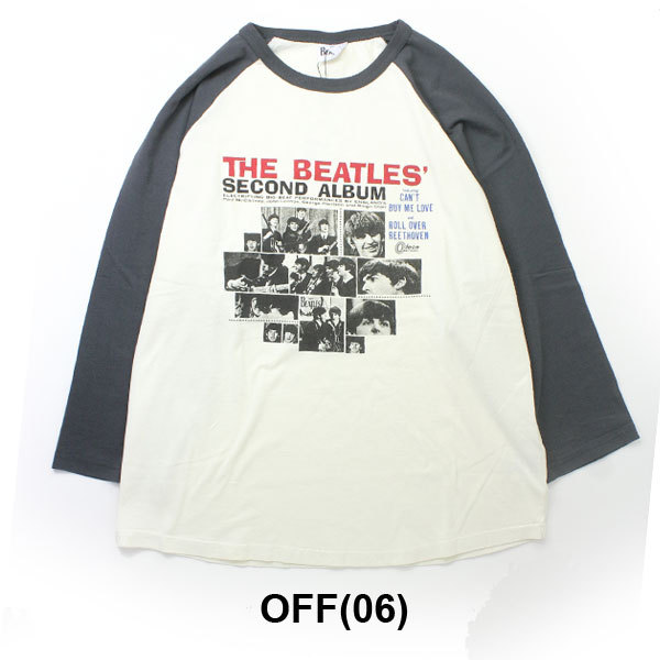 THE BEATLES ラグラン Tee POWER TO THE PEOPLE ビートルズ Tシャツ カットソー アウトドア キャンプ コットン