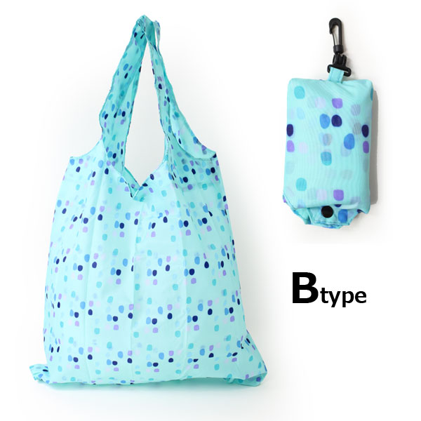エコバッグ ショッピング バッグ 収納バッグ 折りたたみ バッグ 小物収納 ドット柄 ボーダー 無地 花柄 かわいい おしゃれ |  | 08
