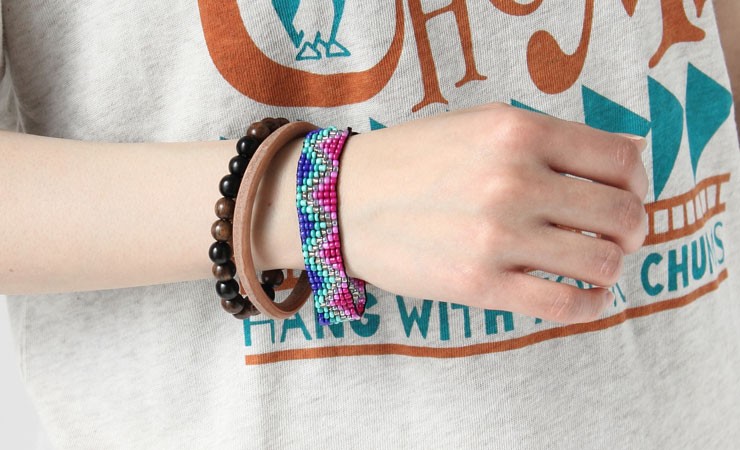 protocol ネイティブアメリカン ビーズブレス/ブレスレット メンズ