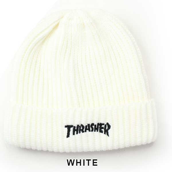 帽子 メンズ ニット帽 レディース スラッシャー ニット帽 THRASHER MAG LOGO リブ編み | THRASHER | 02